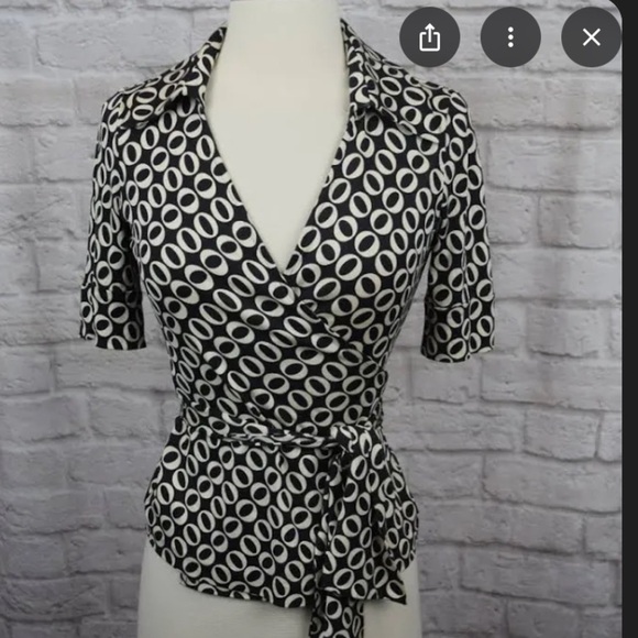 DVF Jillianna wrap top y2k vintage 3437 - Picture 2 of 9